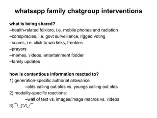 misinformation on whatsapp family
chatgroup
On news-related information on Whatsapp –
“It’s not reliable because instead o...