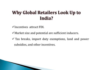 FDI Policy Initiatives1991- FDI allowed selectively up to 51% in priority sectors.