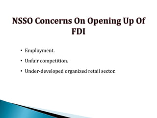 FDI PolicyinRETAILCHALLENGES