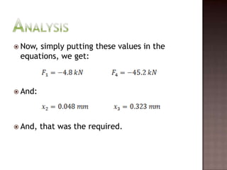 Now, simply putting these values in the equations, we get:And:And, that was the required.Analysis