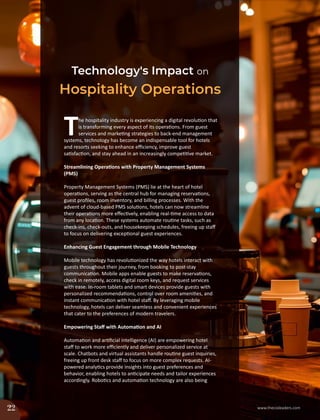 Most Visionary Leaders Shaping the Hospitality Industry, 2024 | PDF