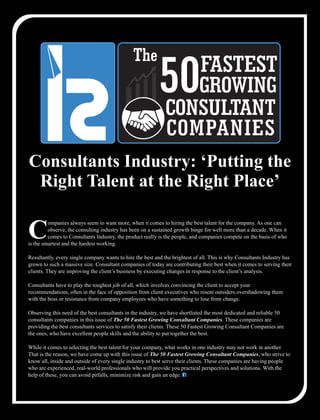 Insights success The 50 Fastest Growing consultant Company  august 2016