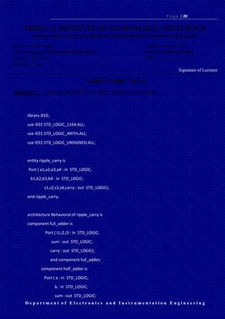 VHDL CODE | PDF