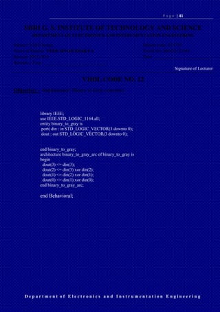 VHDL CODE | PDF