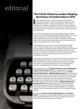 The 5 Most Visionary Leaders Shaping the Future of Construction in 2025 ...