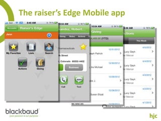 The raiser’s Edge Mobile app
 