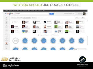 WHY YOU SHOULD USE GOOGLE+ CIRCLES




@googledave
 