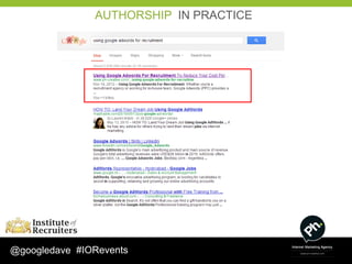 AUTHORSHIP IN PRACTICE




@googledave #IORevents
 