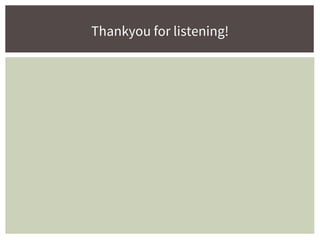Thankyou for listening!
 