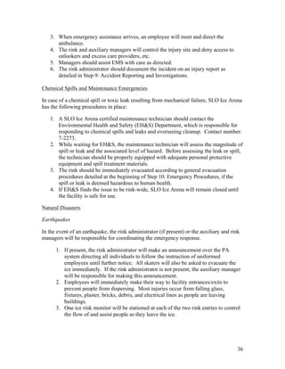 Risk Management Plan: SLO Ice Arena | PDF