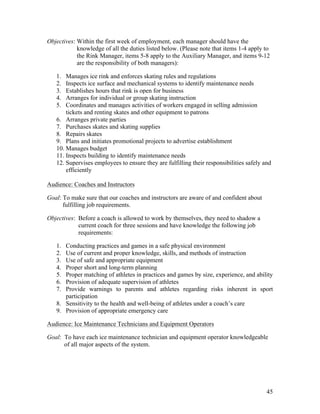 Risk Management Plan: SLO Ice Arena | PDF