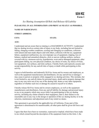 Risk Management Plan: SLO Ice Arena | PDF