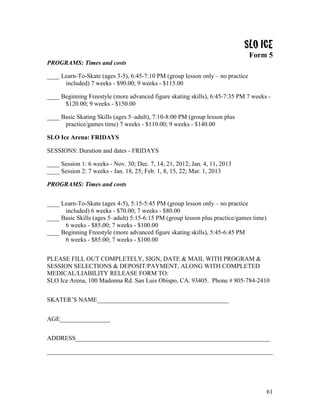 Risk Management Plan: SLO Ice Arena | PDF