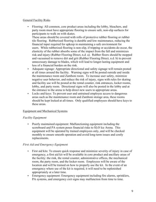 Risk Management Plan: SLO Ice Arena | PDF