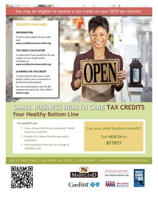 You may be eligible to receive a tax credit on your 2010 tax returns!


     
         
         

    

  