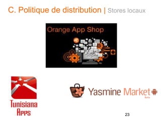 C. Politique de distribution | Stores locaux
23
 