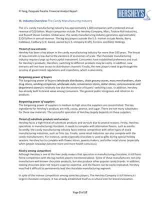 Hershey financial analyst report | PDF