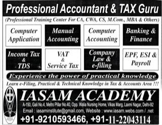 "IASAM" INDIA'S TOP ACADEMY WE ORIGINATE PROFESSIONAL