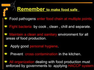 Final food contamination | PPT