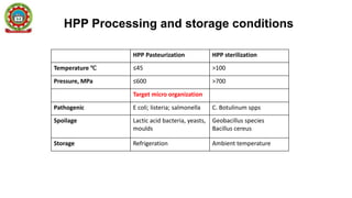 High Pressure Processing on Food Safety and Quality | PPTX