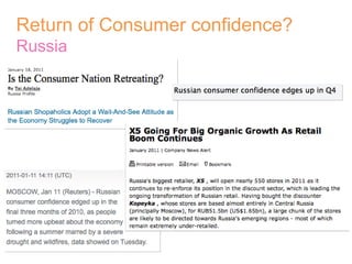 Return of Consumer confidence? Russia 