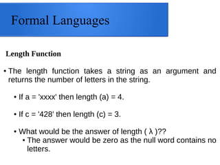 Form Length Wise Example Final formal languages | ODP