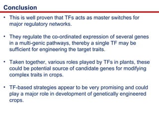 Transcription factors as key regulators of gene expression | PPT