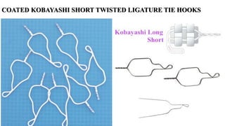 COATED KOBAYASHI SHORT TWISTED LIGATURE TIE HOOKS
 