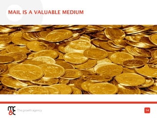 MAIL IS A VALUABLE MEDIUM
14
Picture pile of gold
 