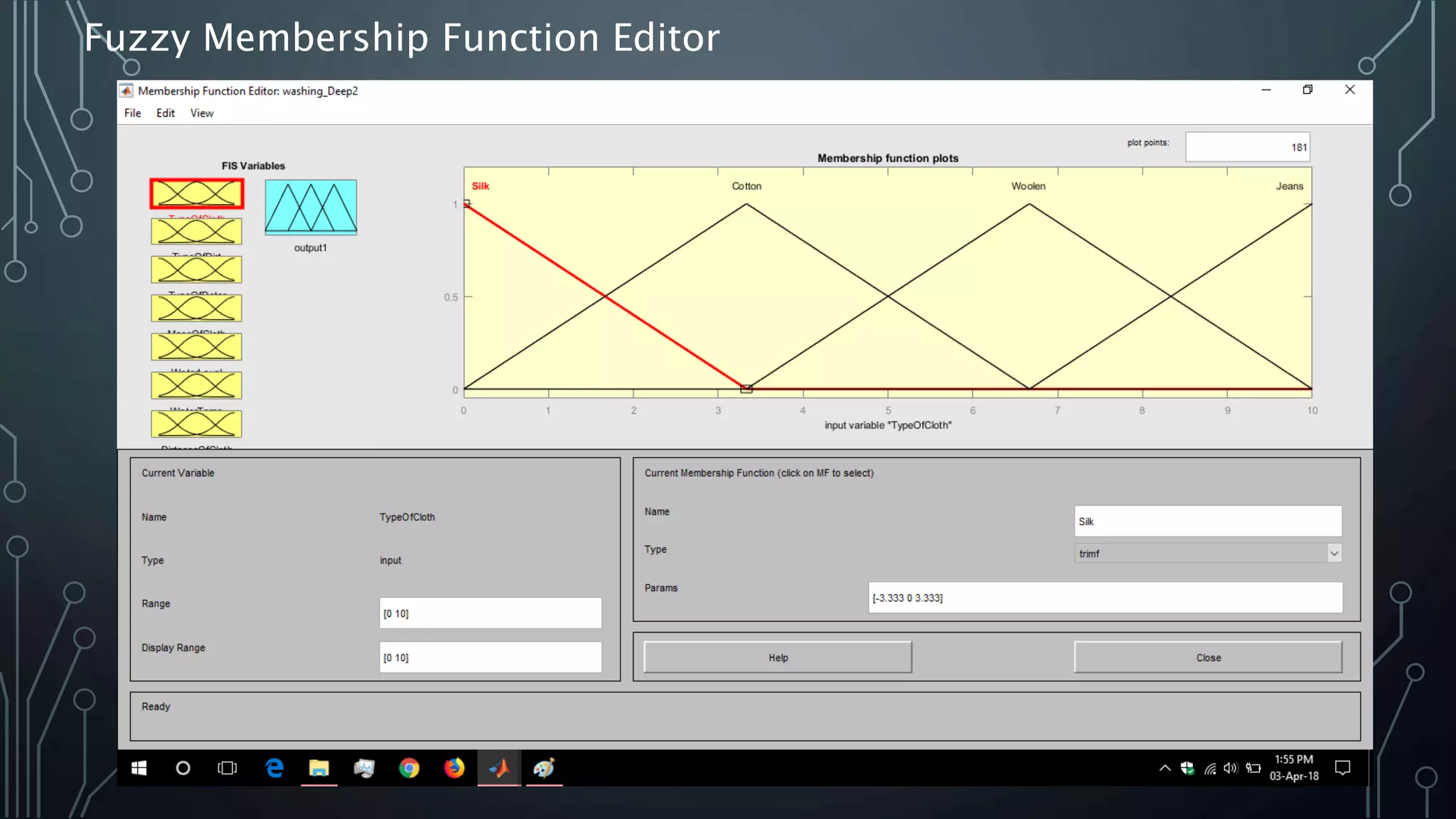 Fuzzy Membership Function Editor
 