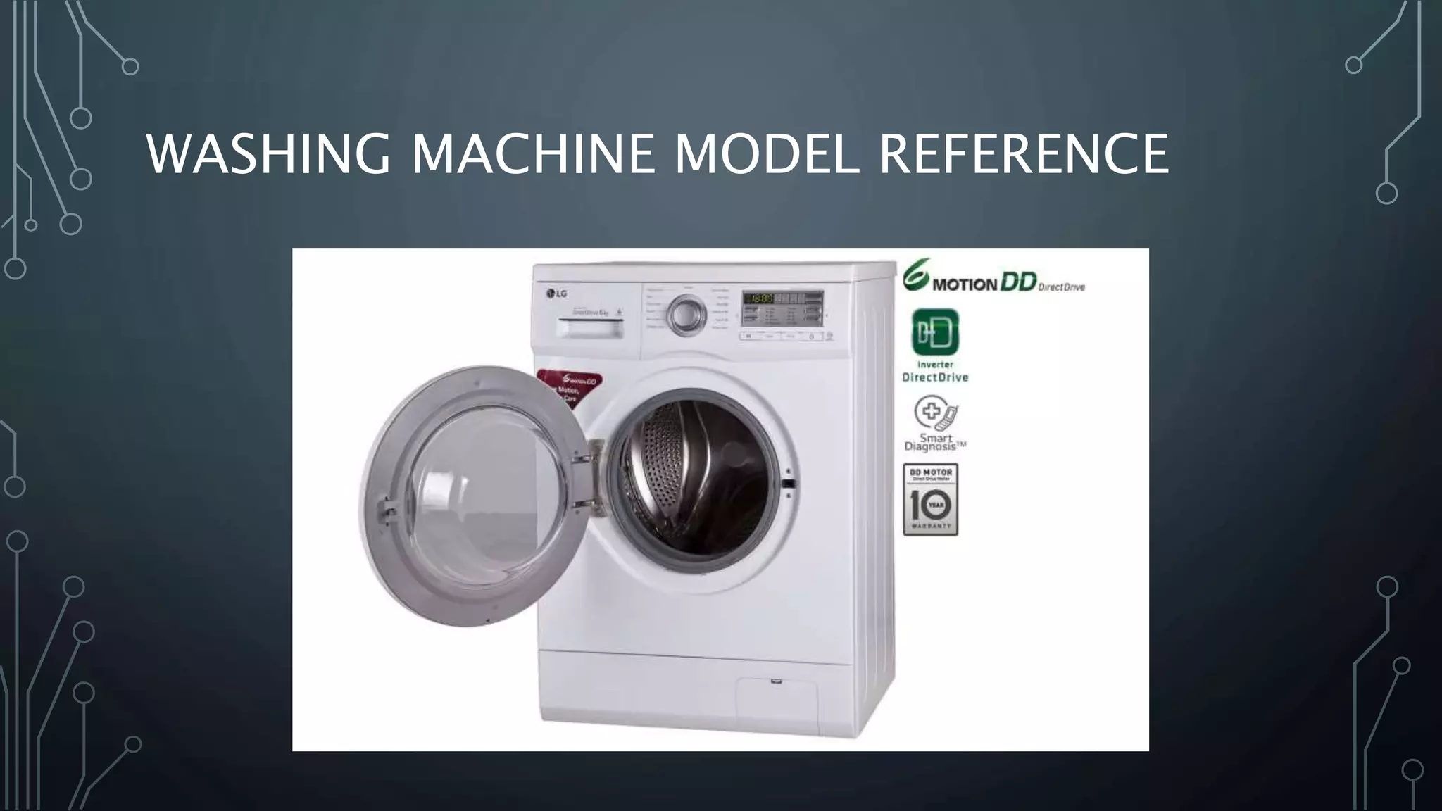 WASHING MACHINE MODEL REFERENCE
 