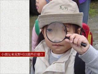 小朋友來荒野可以做些什麼？
 