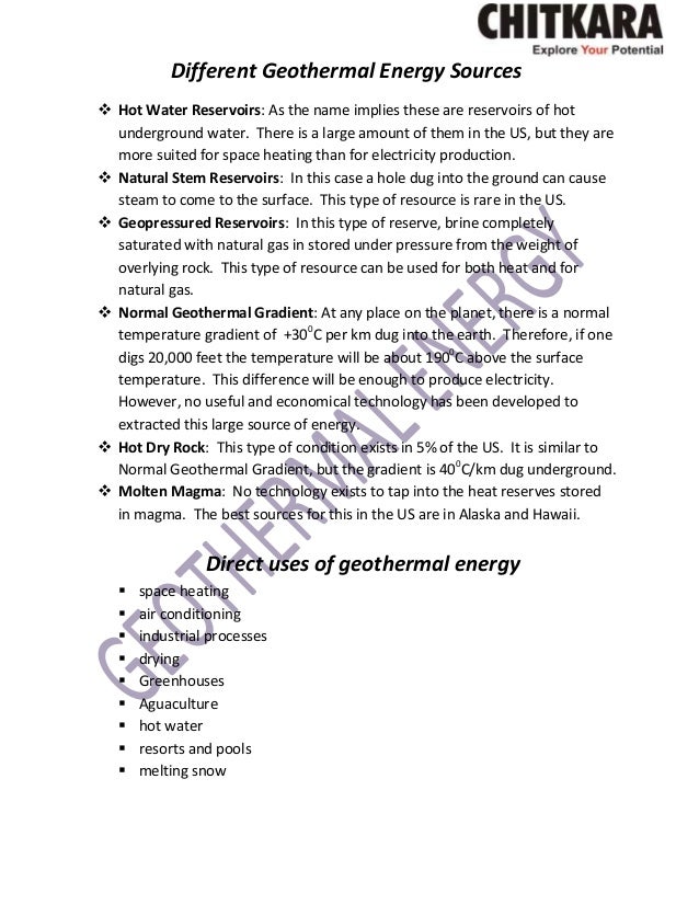 geothermal energy leaving cert essay