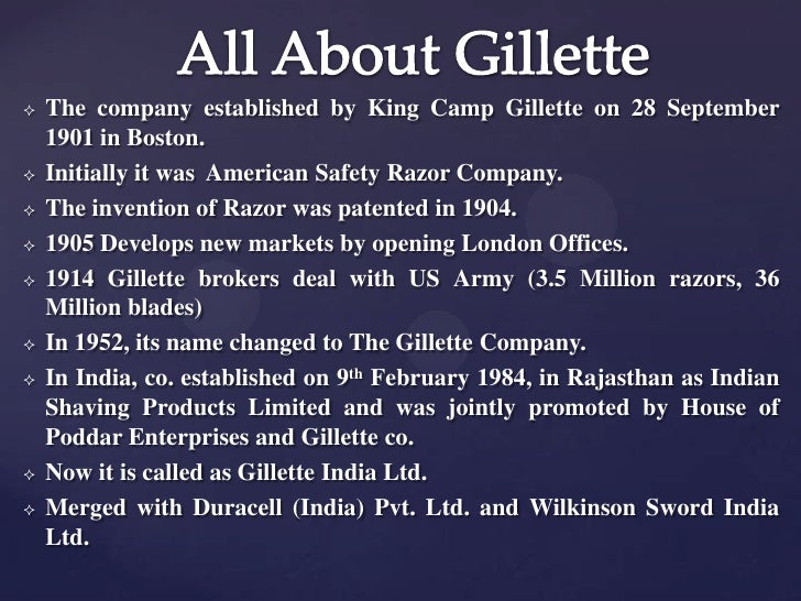 Gillette india picture