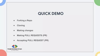 Git GitHub session PPT by GDG on Campus GLBAJAJ | PPTX
