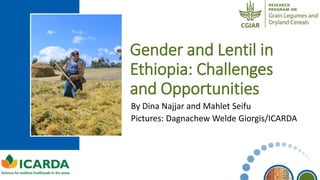 Gender and Lentil in
Ethiopia: Challenges
and Opportunities
By Dina Najjar and Mahlet Seifu
Pictures: Dagnachew Welde Gior...