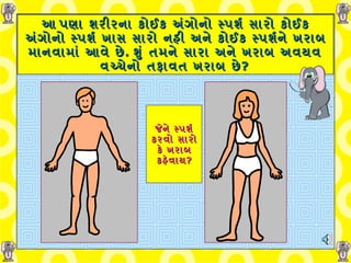 આ   પણા શરીરના કોઈક અંગોનો સ્પર્શ સારો કોઈક અંગોનો સ્પર્શ ખાસ સારો નહી અને કોઈક સ્પર્શને ખરાબ માનવામાં આવે છે .  શું તમને સારા અને ખરાબ અવયવ   વચ્ચેનો તફાવત ખરાબ છે ?   જેને સ્પર્શ કરવો સારો કે ખરાબ કહેવાય ? 