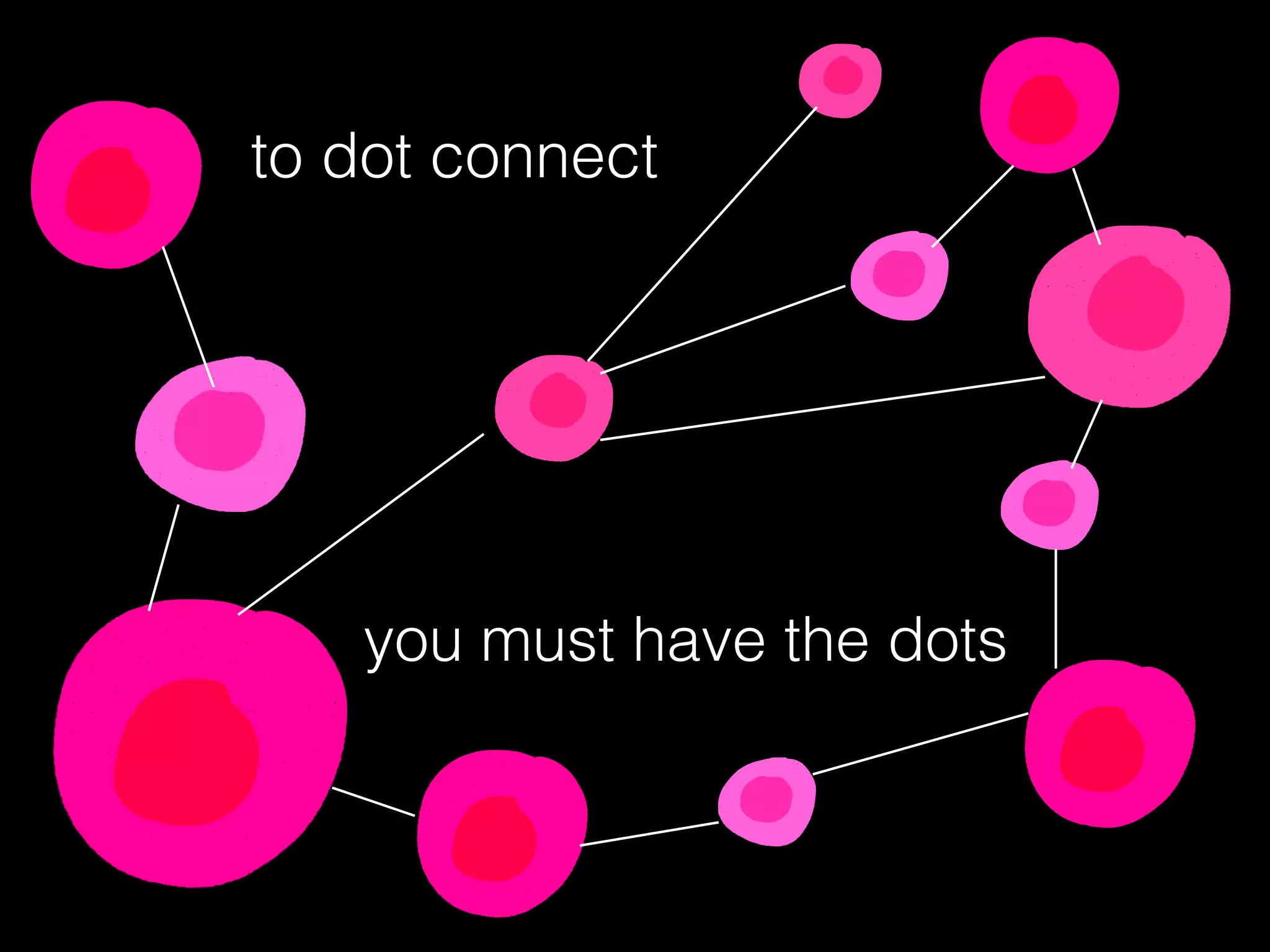 to dot connect
you must have the dots
 