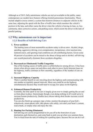 Final graduadtion book( autonomous car) | PDF