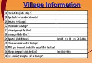 Village Information 