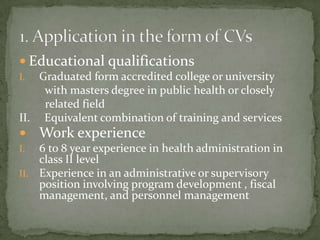 Selection of district health officerPriti Jain	