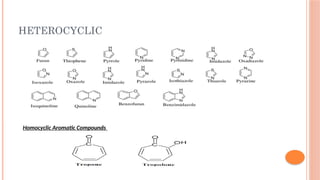 HETEROCYCLIC
Homocyclic Aromatic Compounds
 