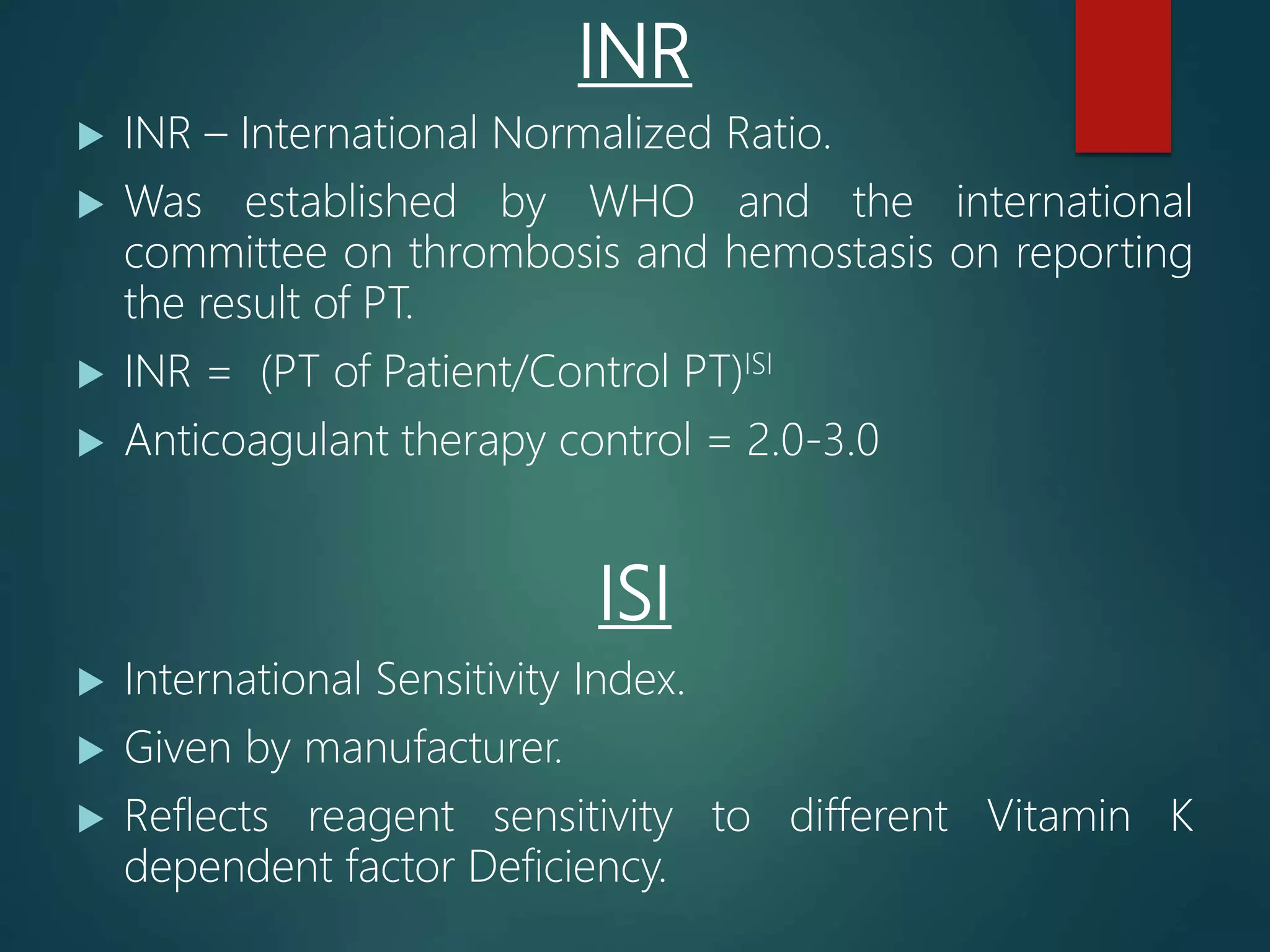 Laboratory investigations in coagulation disorders | PPTX