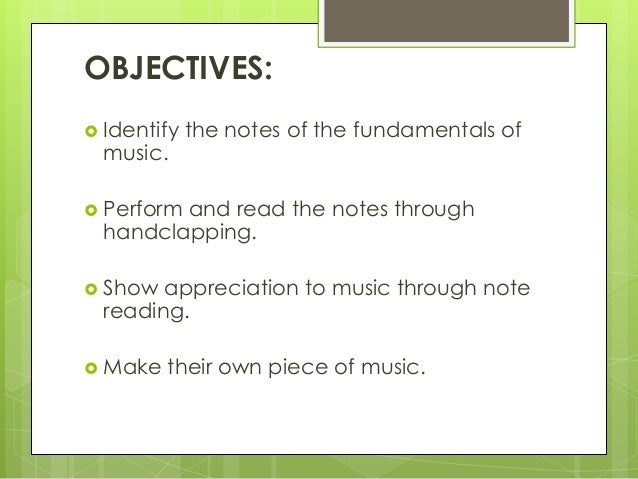 basic note reading lesson plan in MAPEH
