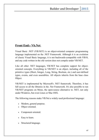 Real Estate Management System in Vb.Net