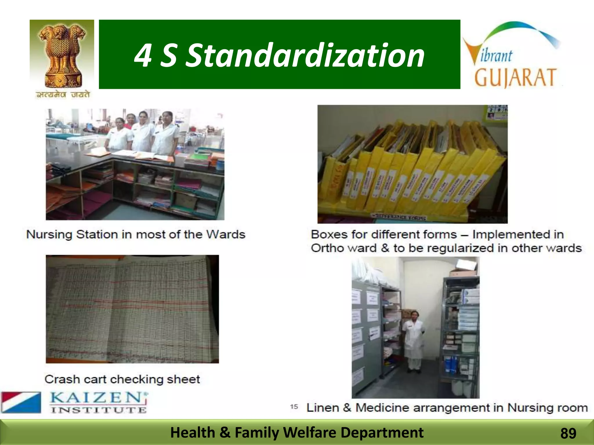 4 S Standardization
Health & Family Welfare Department 89
 