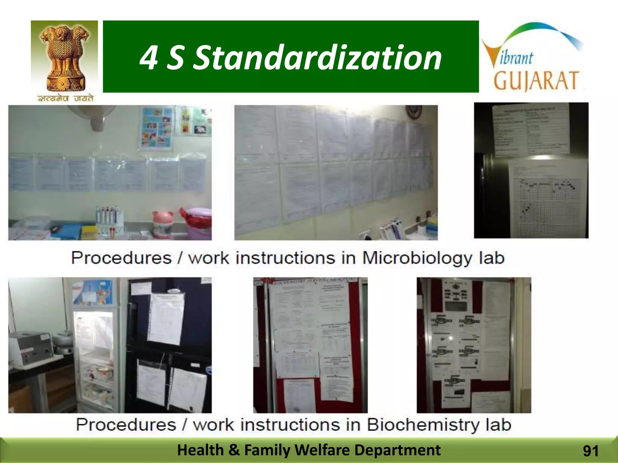 4 S Standardization
Health & Family Welfare Department 91
 