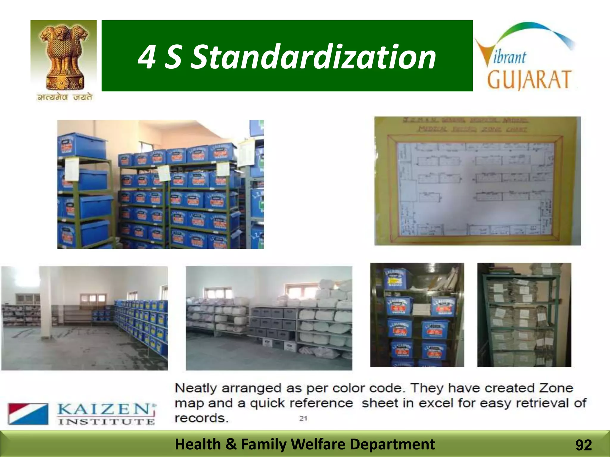 4 S Standardization
Health & Family Welfare Department 92
 