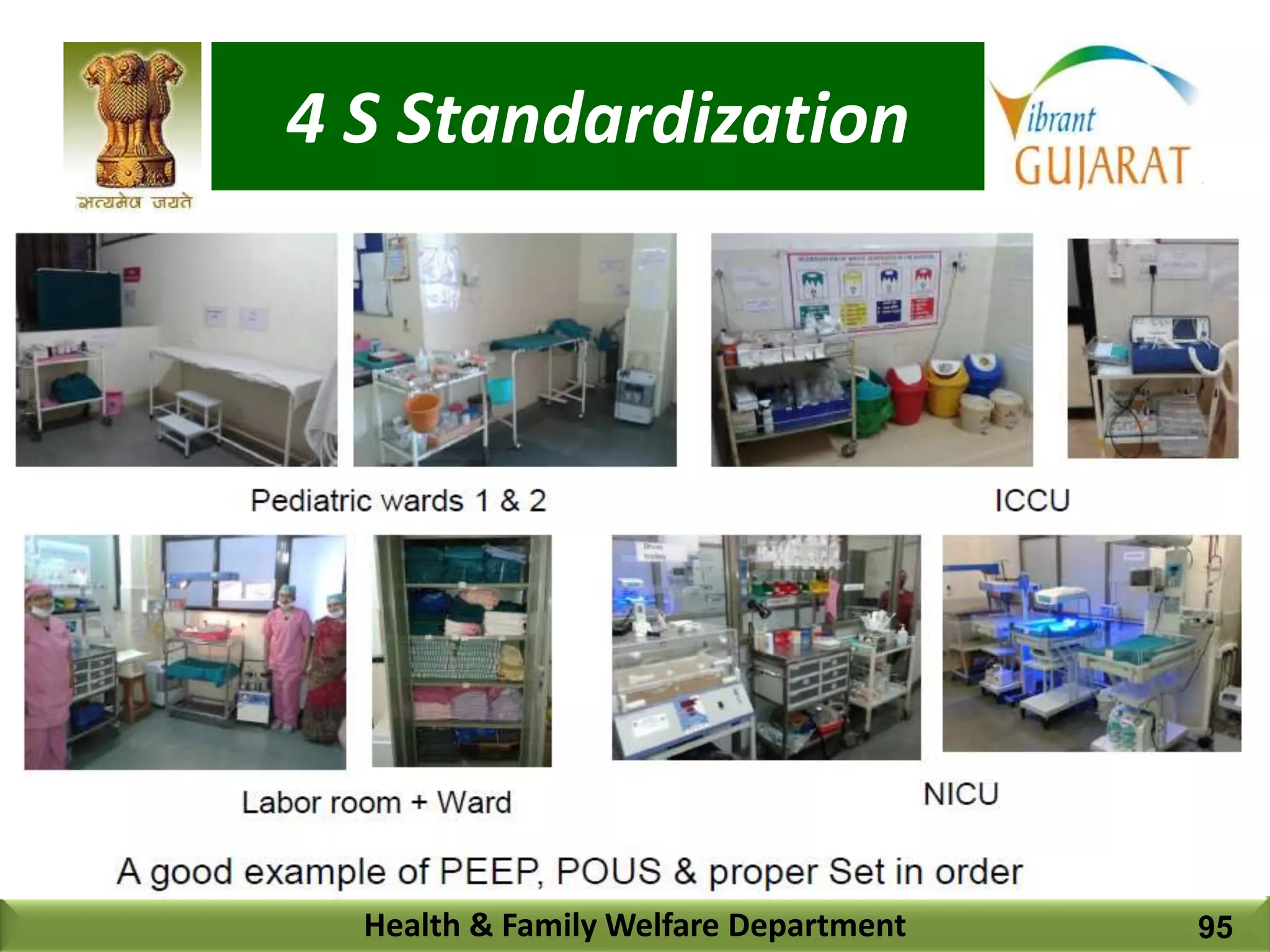 4 S Standardization
Health & Family Welfare Department 95
 