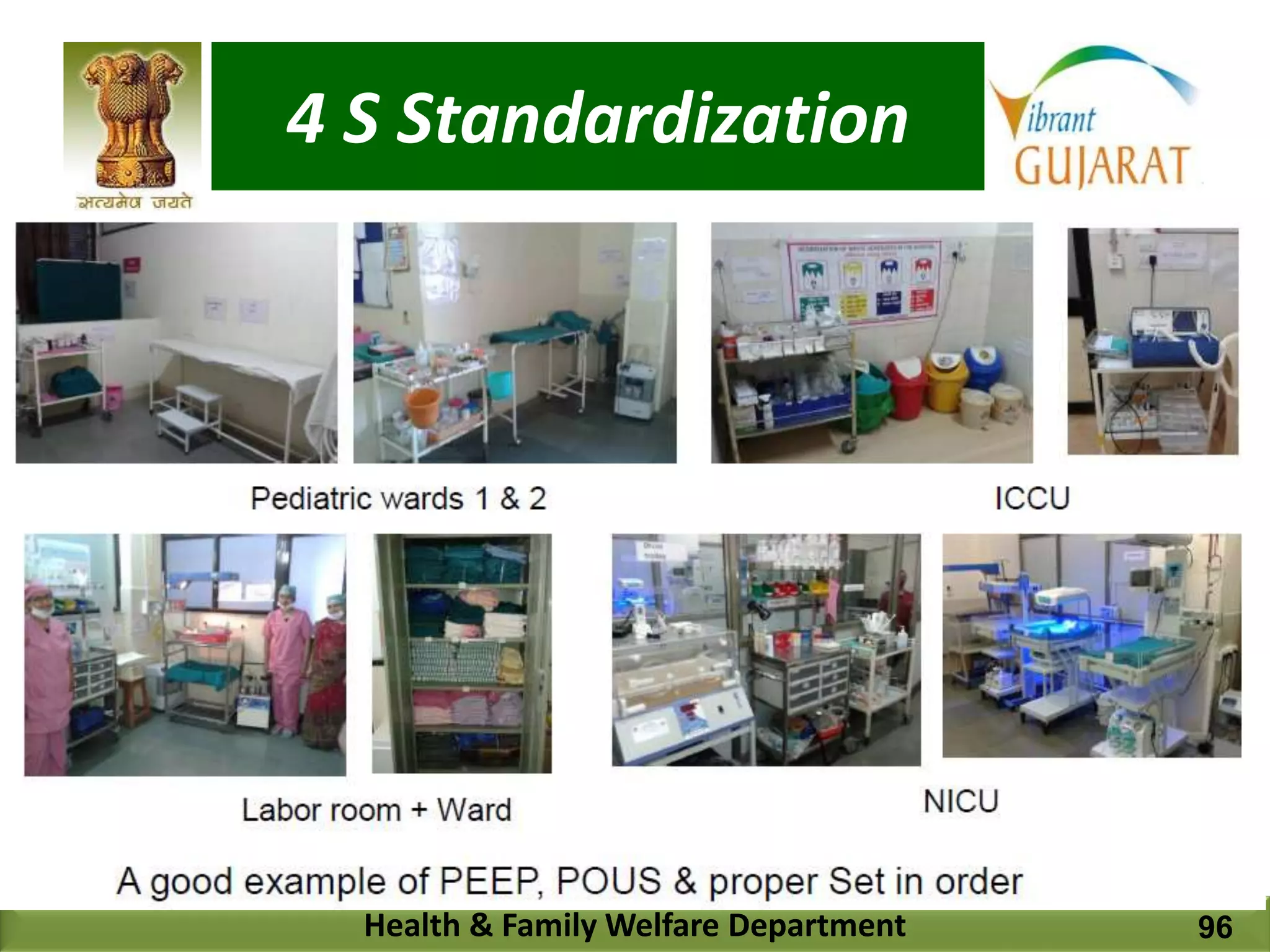 4 S Standardization
Health & Family Welfare Department 96
 